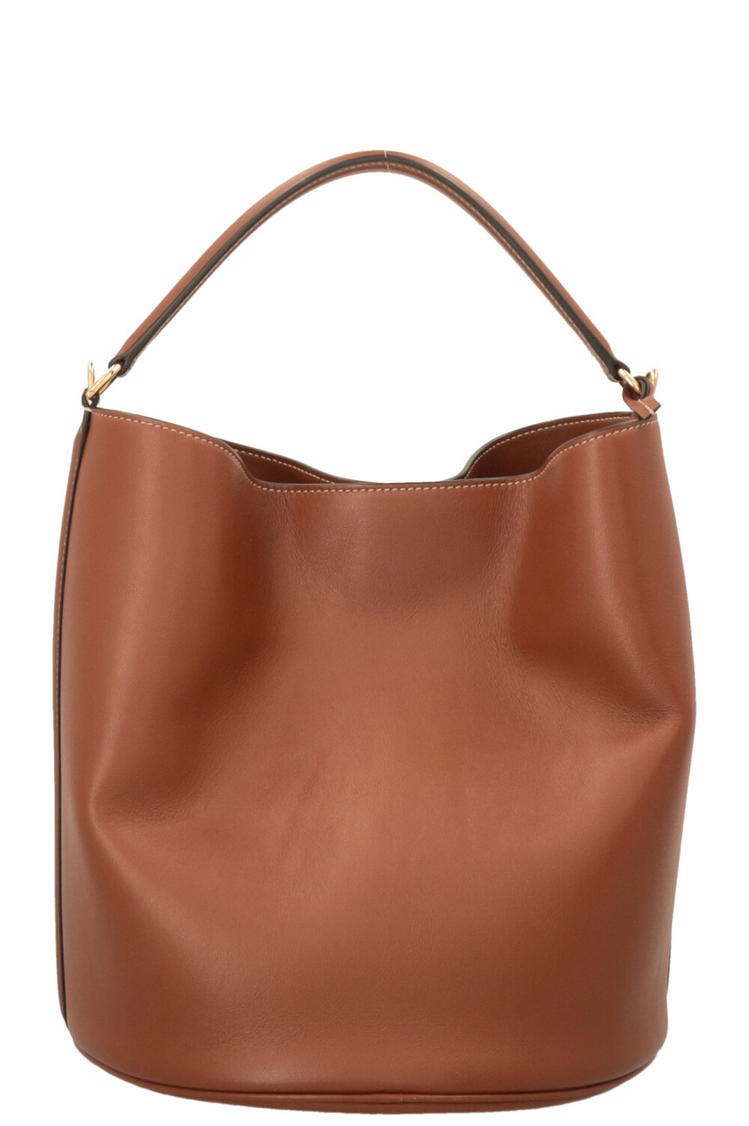 CELINE 16 Bucket Bag Leather Cognac