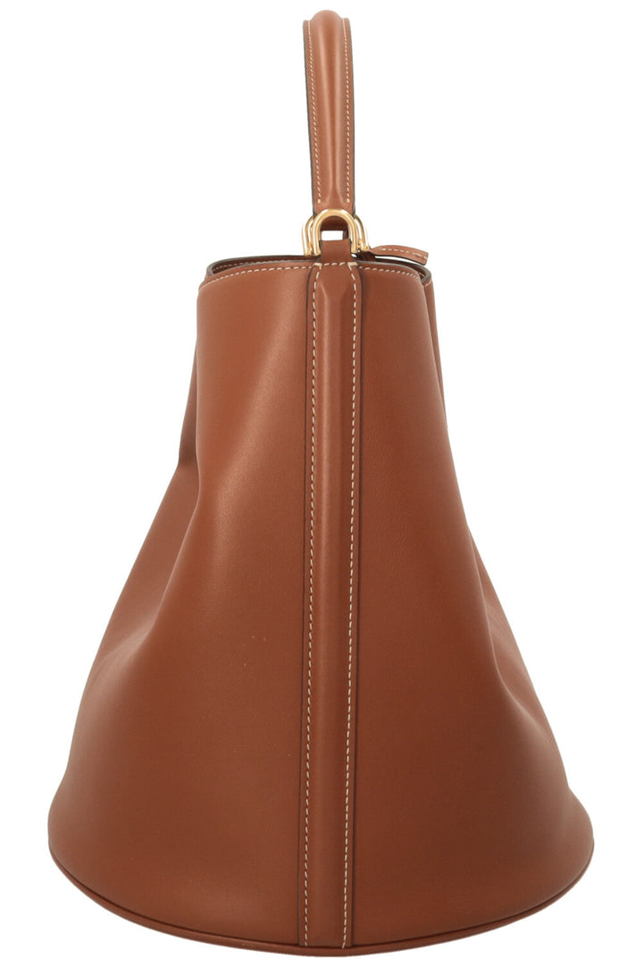 CELINE 16 Bucket Bag Leather Cognac