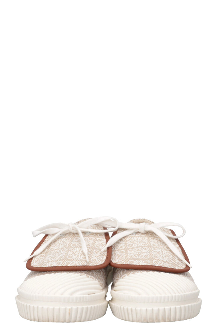 Baskets à rabat LOEWE Anagram en toile ivoire
