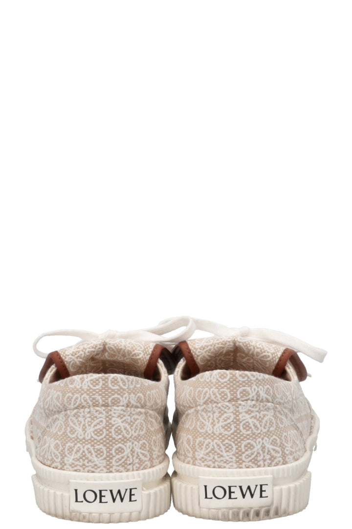 Baskets à rabat LOEWE Anagram en toile ivoire