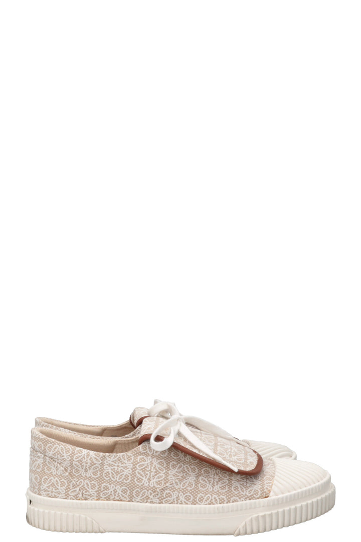 Baskets à rabat LOEWE Anagram en toile ivoire