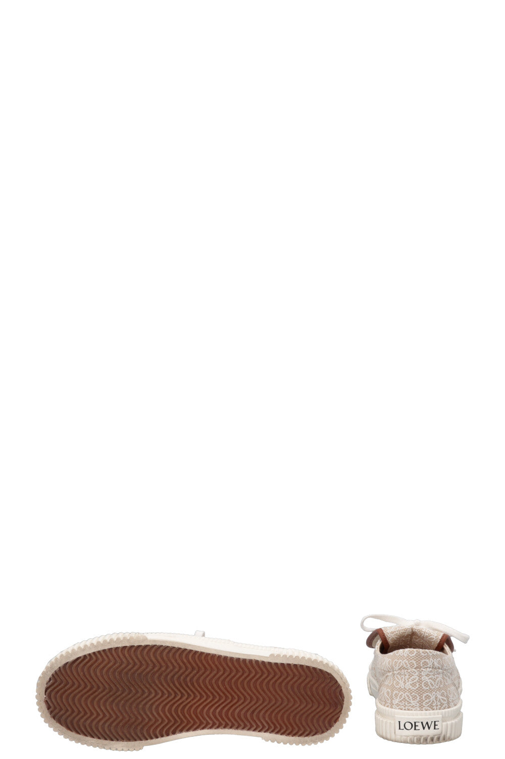 Baskets à rabat LOEWE Anagram en toile ivoire