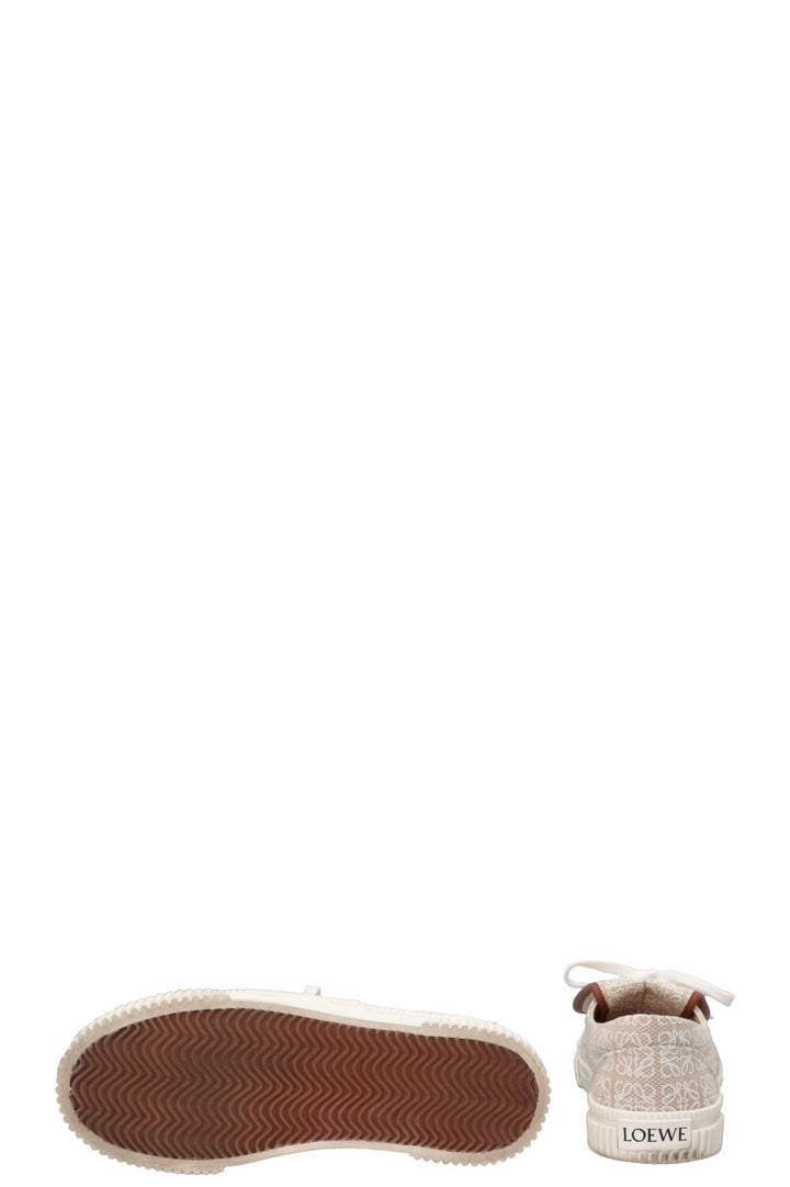 Baskets à rabat LOEWE Anagram en toile ivoire