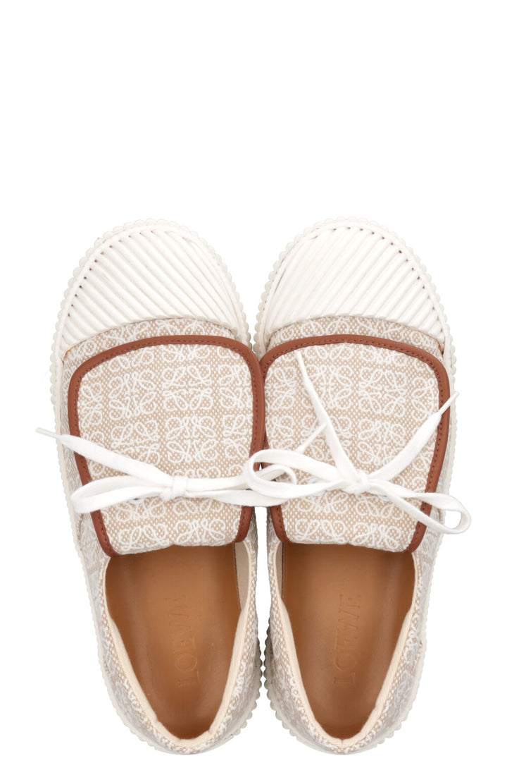 Baskets à rabat LOEWE Anagram en toile ivoire