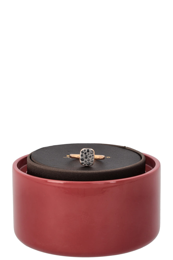 POMELLATO Sabbia Ring 18k Rose Gold Brown Diamonds