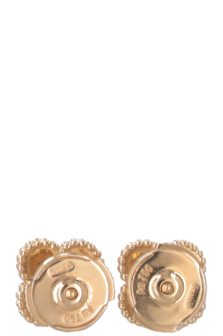VAN CLEEF &amp; ARPELS Sweet Alhambra Earrings 18k Yellow Gold Onyx
