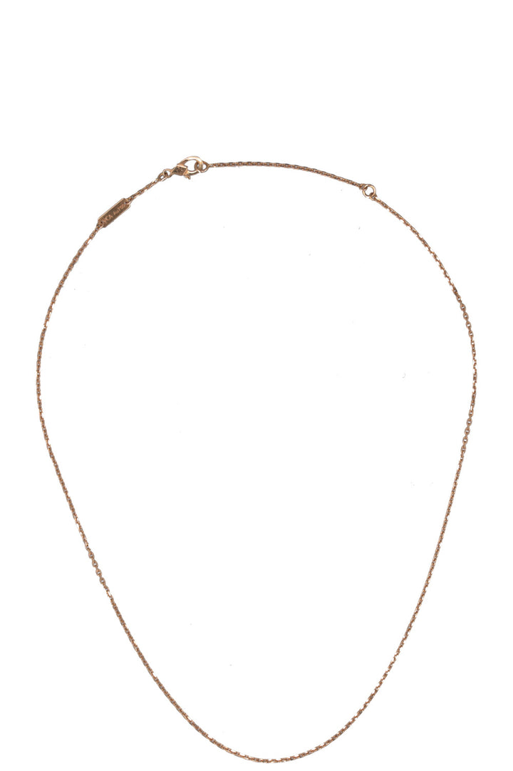 VAN CLEEF &amp; ARPELS Trace Chain Necklace 42 cm 18k Yellow Gold