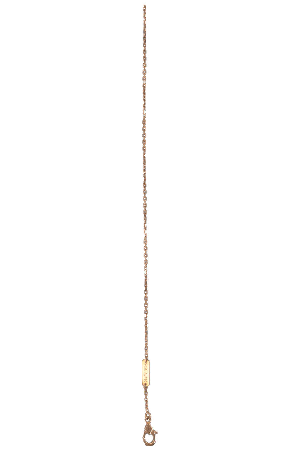 VAN CLEEF & ARPELS Trace Chain Necklace 42 cm 18k Yellow Gold