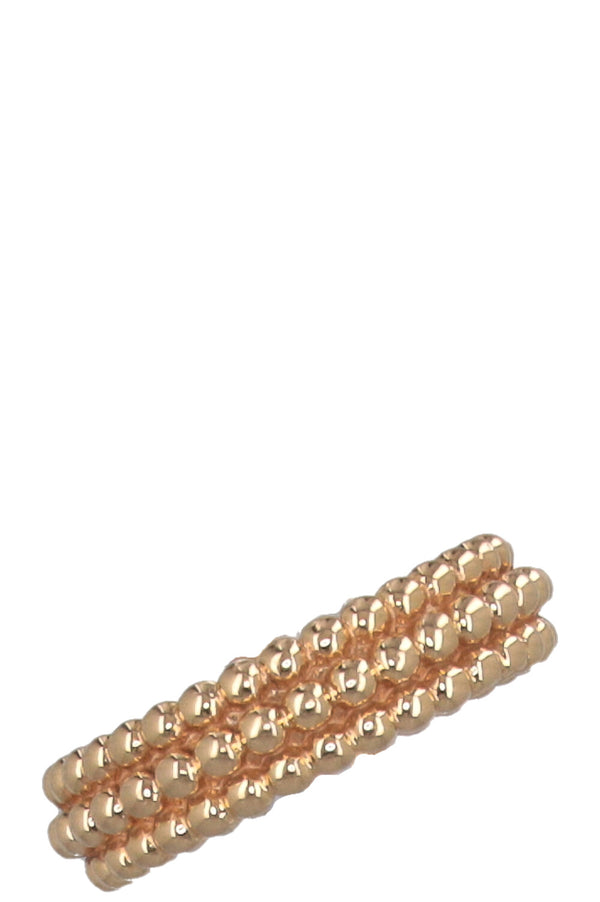 VAN CLEEF & ARPELS Ring Perlée Pearls of Gold 3 Row 18k Yellow Gold