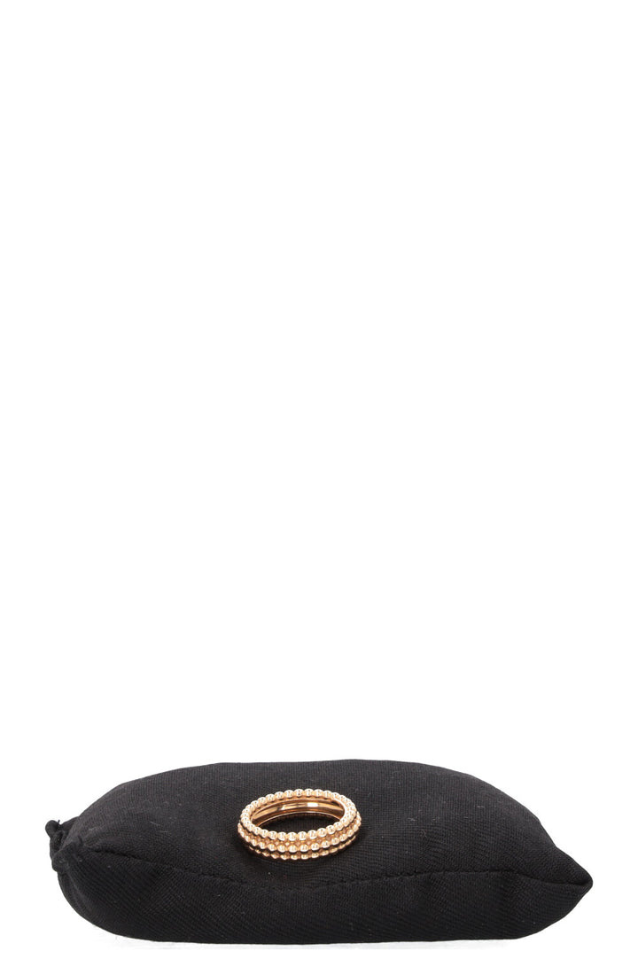 VAN CLEEF &amp; ARPELS Ring Perlée Pearls of Gold 3 Row 18k Yellow Gold