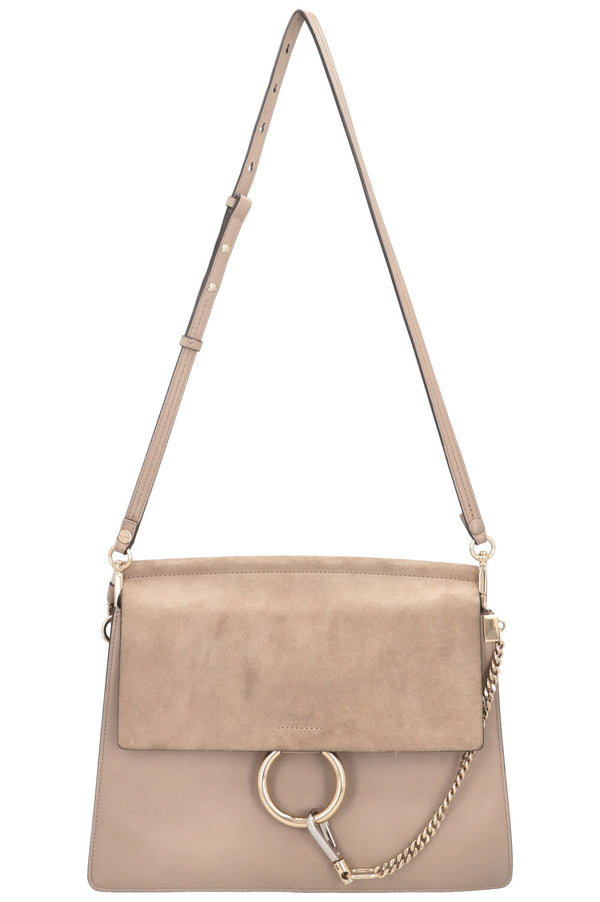 CHLOÉ Faye Medium Bag Leather Beige