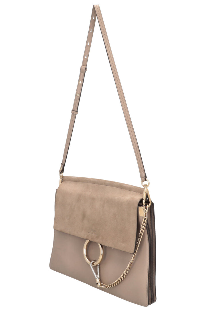 CHLOÉ Faye Medium Bag Leather Beige