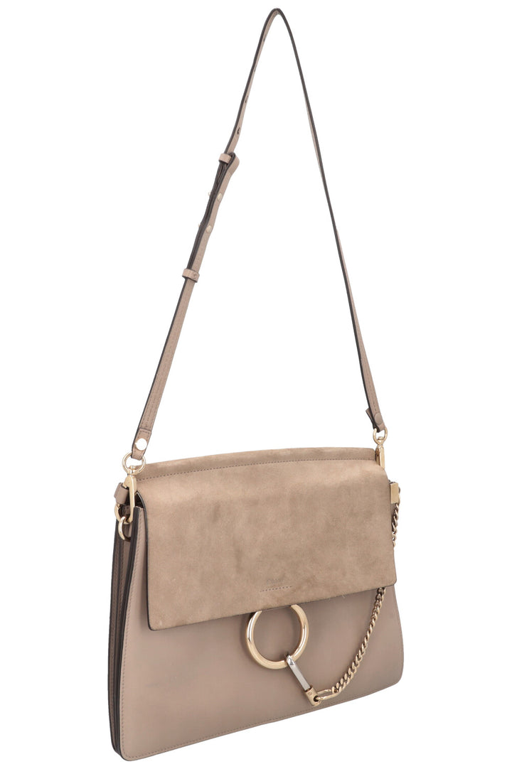 CHLOÉ Faye Medium Bag Leather Beige