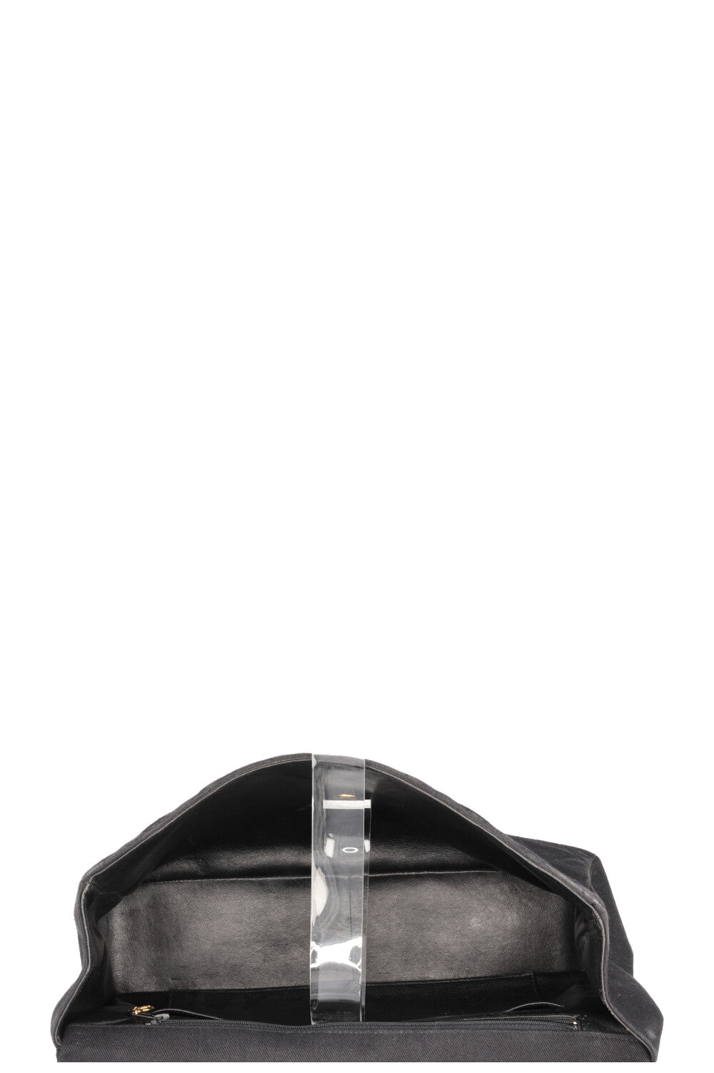 CHANEL Single Flap Bag Maxi Denim Black