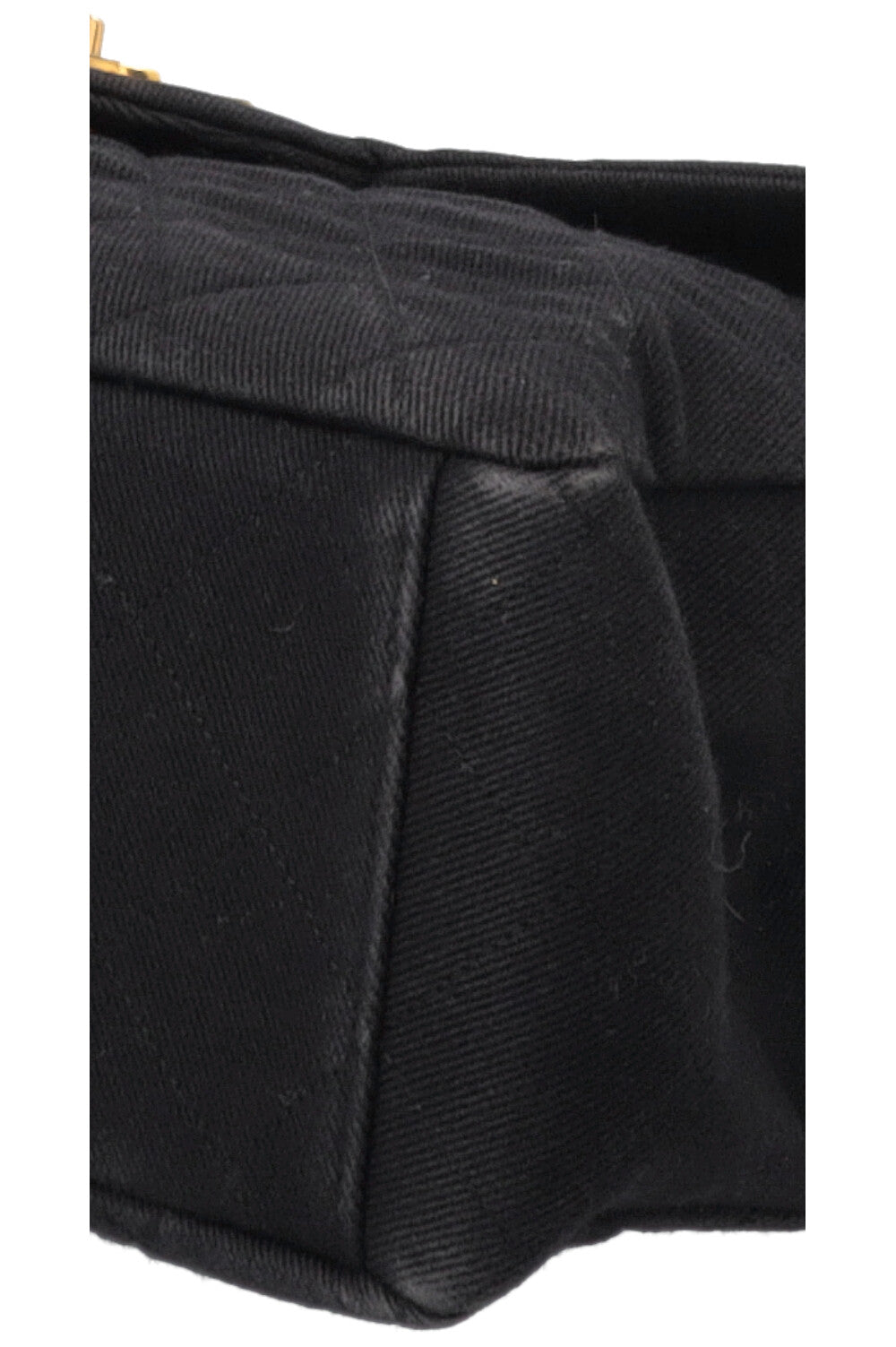 CHANEL Single Flap Bag Maxi Denim Black