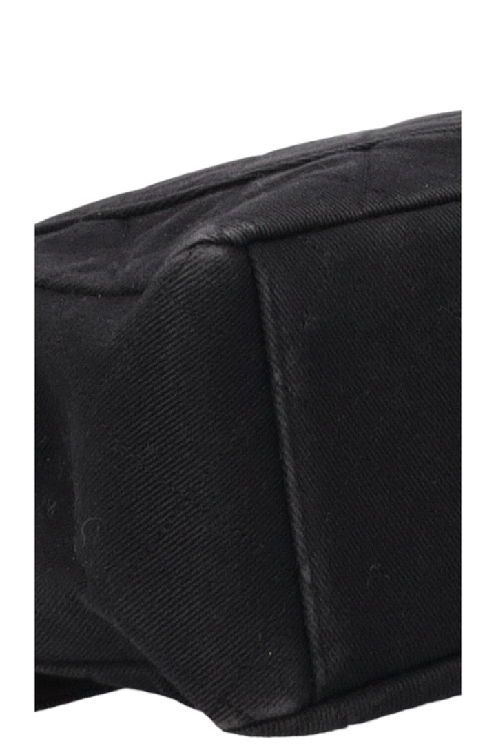 CHANEL Single Flap Bag Maxi Denim Black