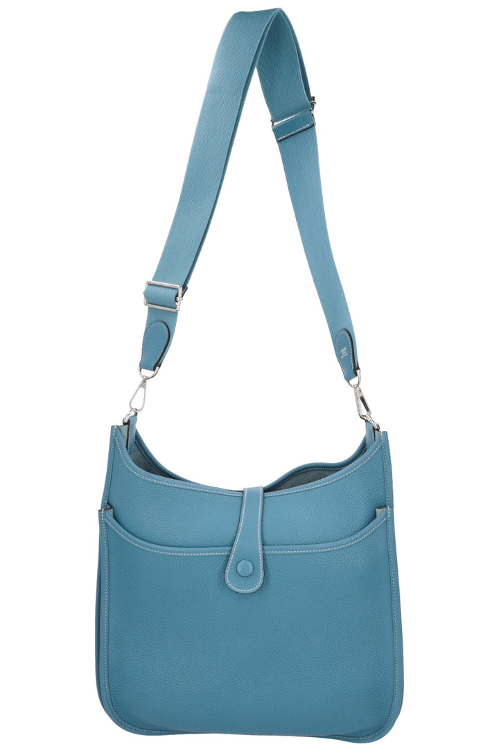 HERMÈS Evelyne GM Clemence Bleu Jean