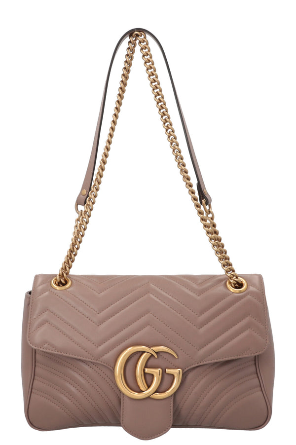 Sac GUCCI Marmont grand format en cuir nude