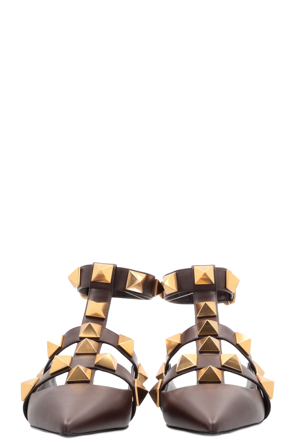 VALENTINO Roman Stud Flats Brown