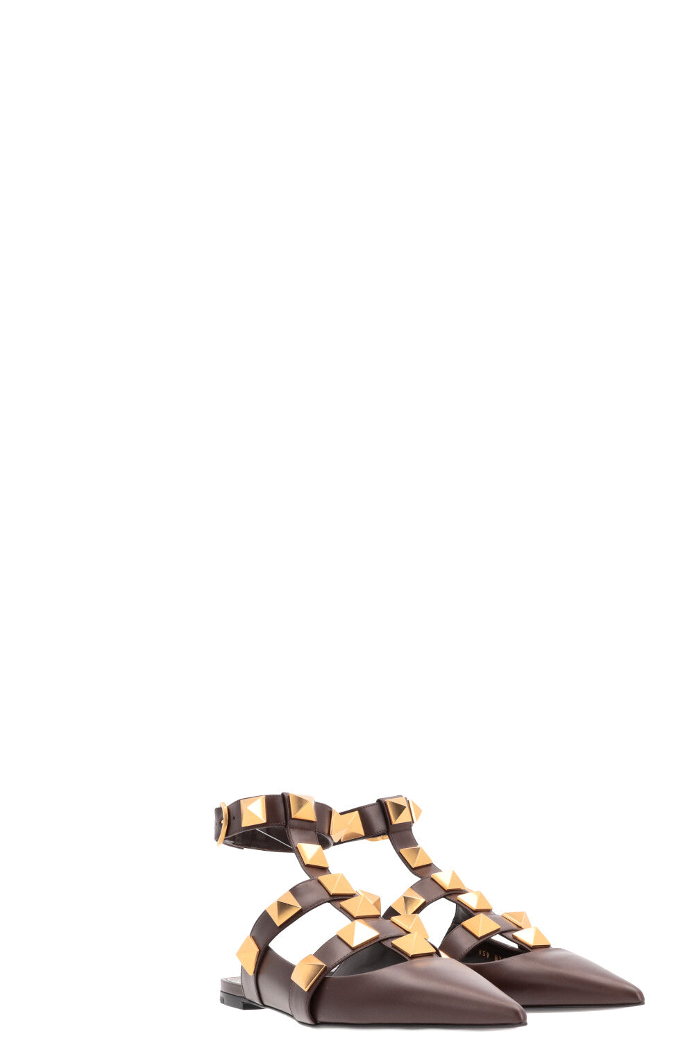 VALENTINO Roman Stud Flats Brown