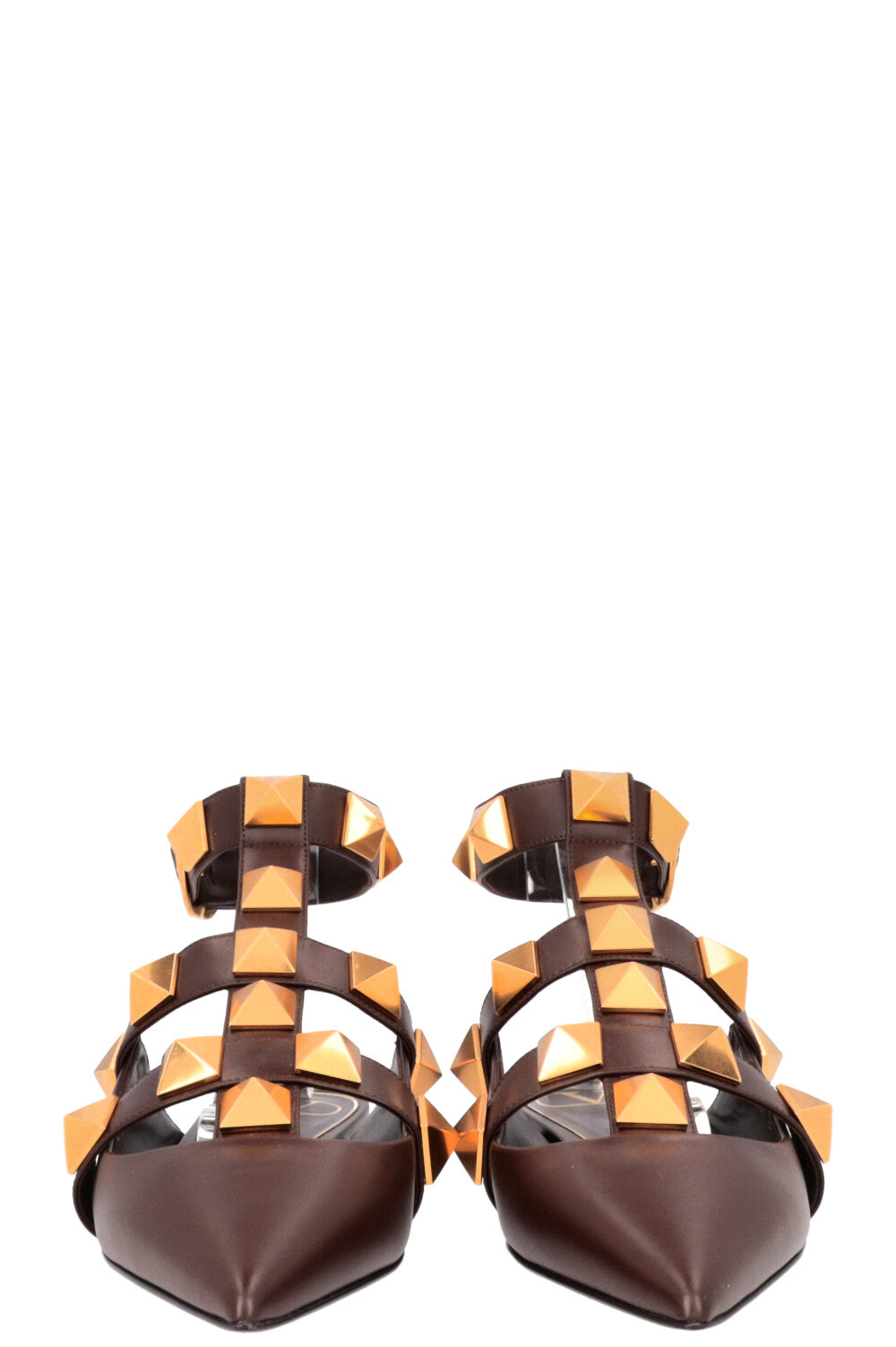 VALENTINO Roman Stud Flats Brown