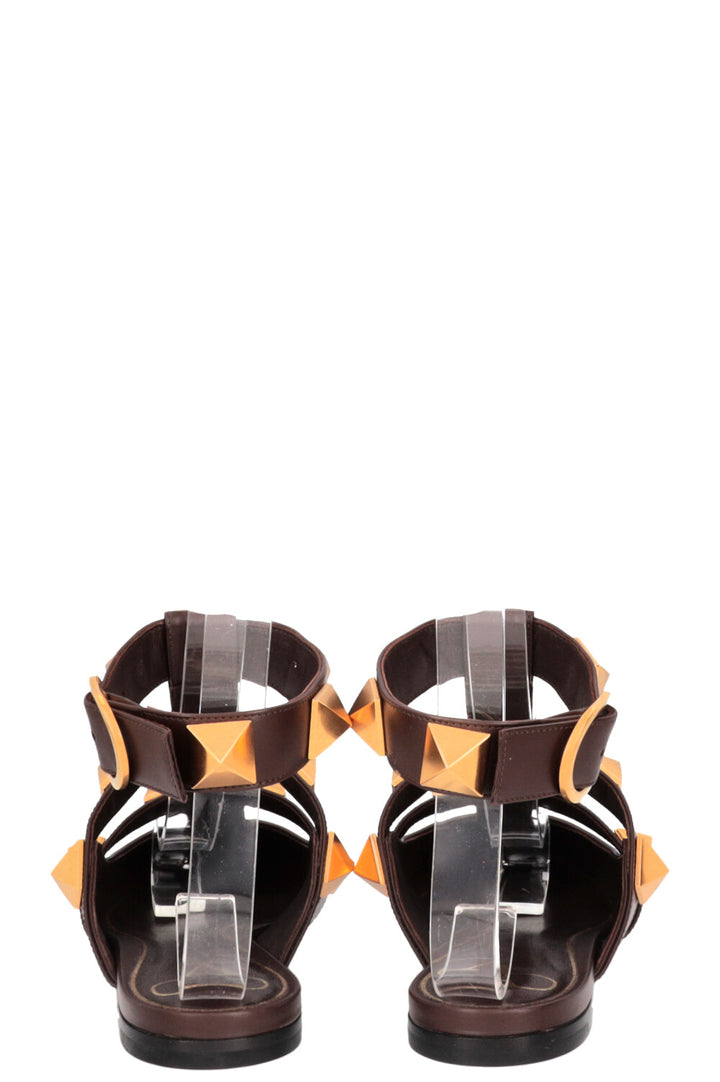 VALENTINO Roman Stud Flats Brown