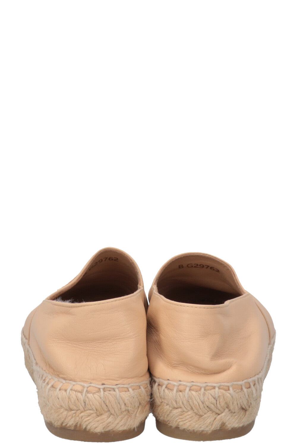 CHANEL Espadrilles Leather Beige Black