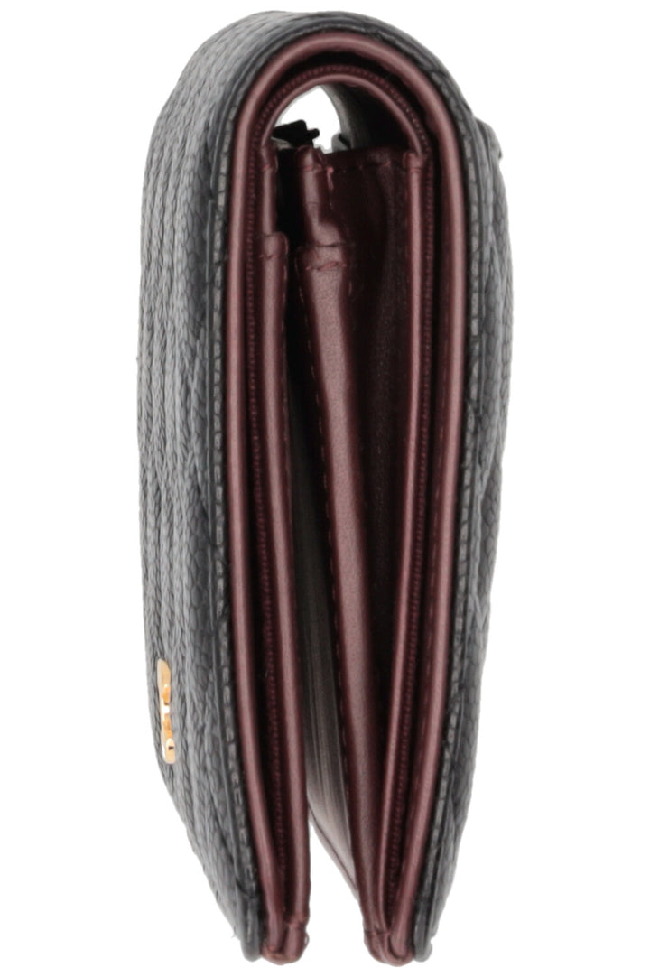 CHANEL Long Wallet Caviar Black