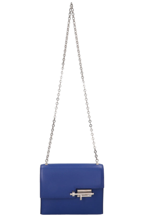 HERMÈS Verrou Chaine Mini Sac Bandoulière Tadelakt Bleu Electrique
