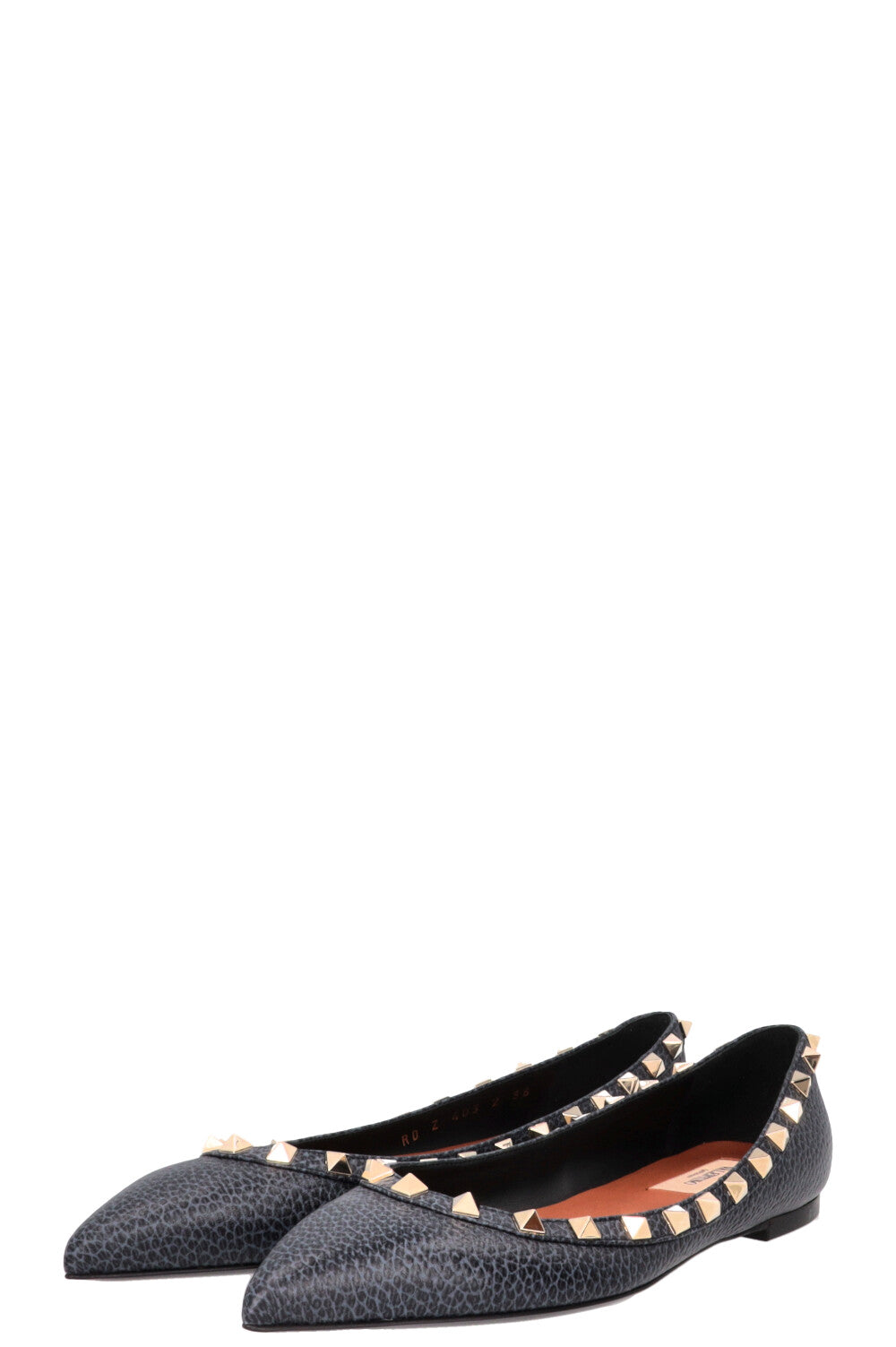 VALENTINO Rockstud Ballet Flats Leather Blue