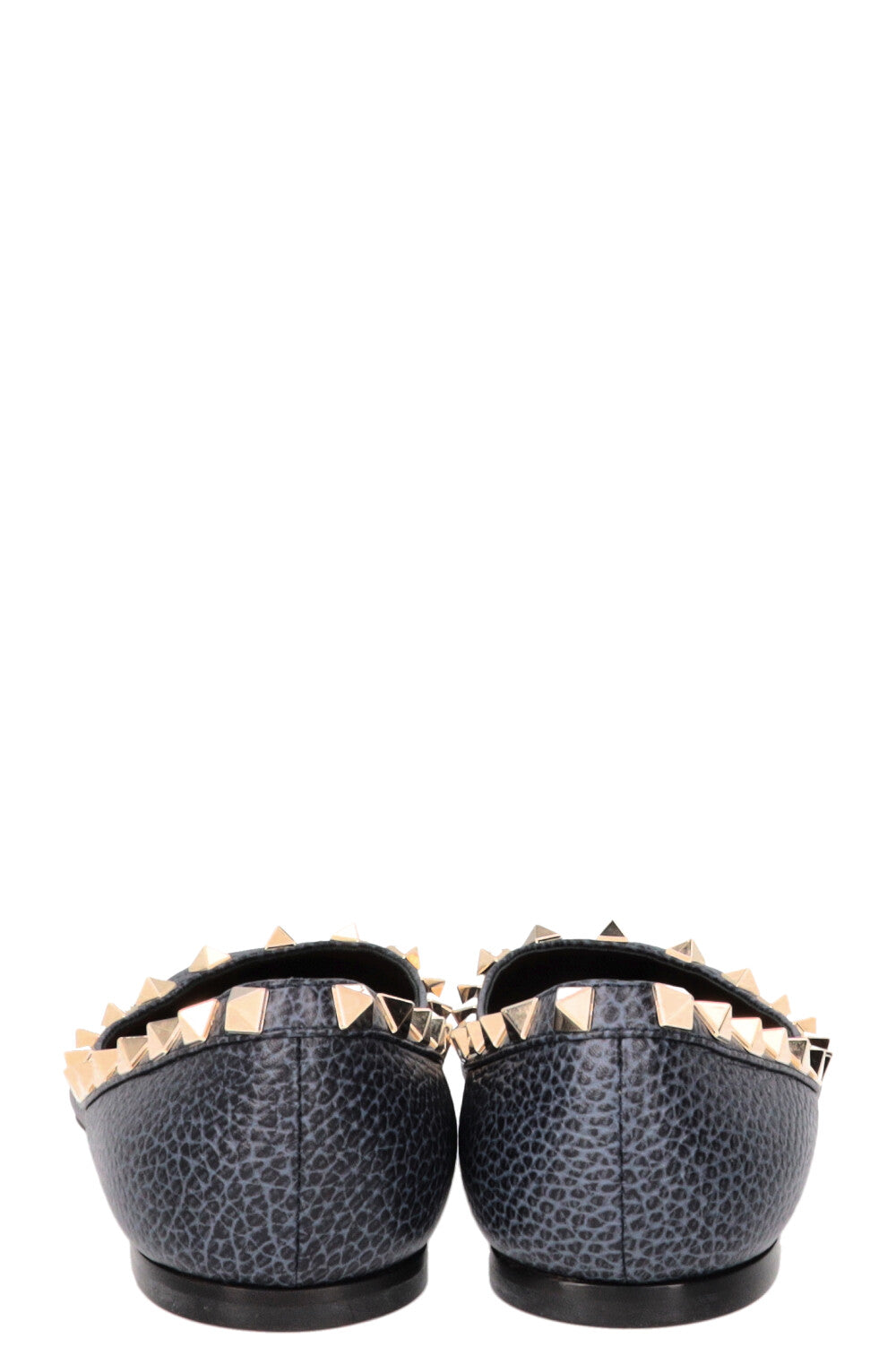 VALENTINO Rockstud Ballet Flats Leather Blue