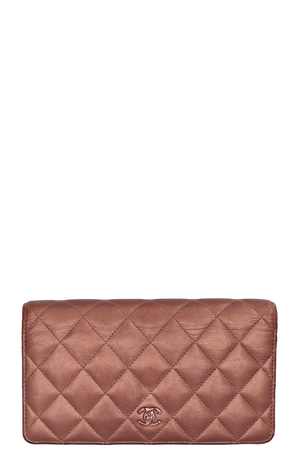 CHANEL CC Long Wallet Bronze
