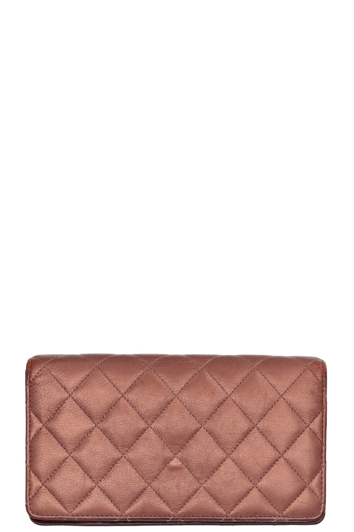 CHANEL CC Long Wallet Bronze