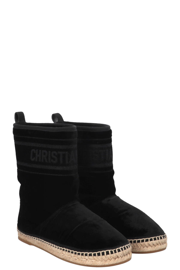 CHRISTIAN DIOR Chez Moi Granville Bottes Velours Noir