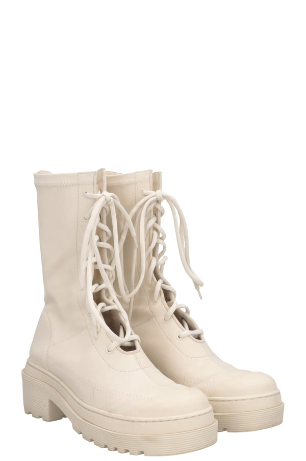 Bottes Arcade en cuir blanc cassé CHRISTIAN DIOR