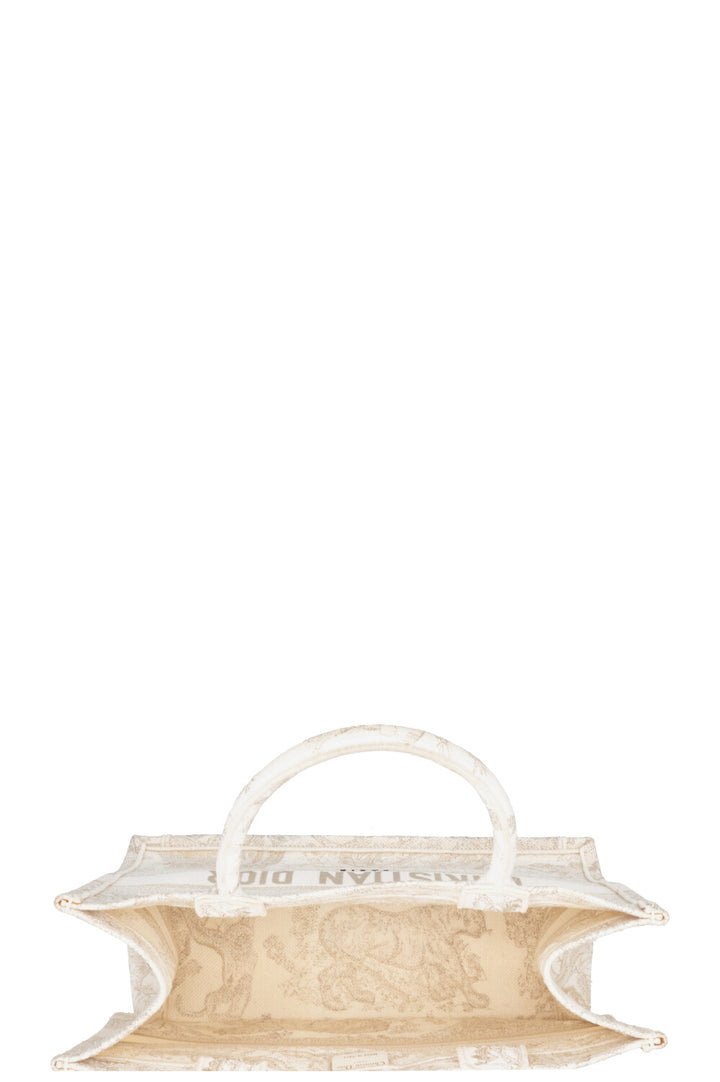 CHRISTIAN DIOR Book Tote Medium Toile De Jouy White