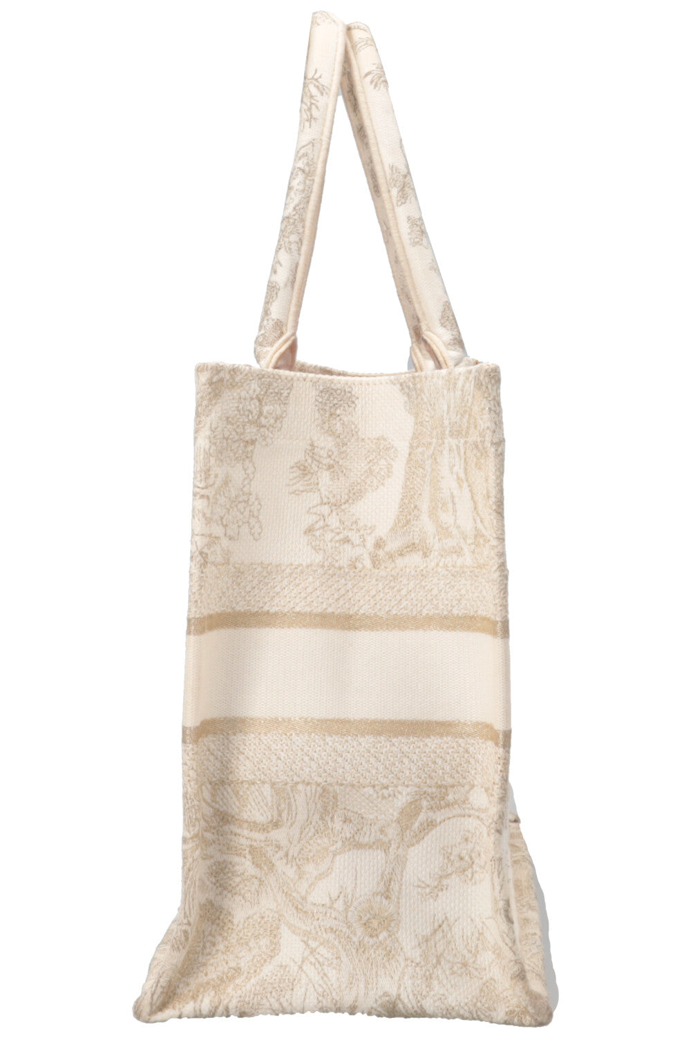 CHRISTIAN DIOR Book Tote Medium Toile De Jouy White