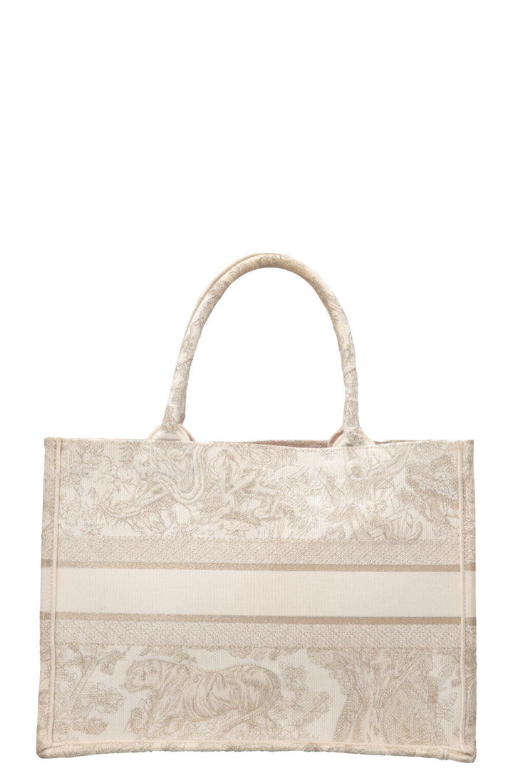 CHRISTIAN DIOR Book Tote Medium Toile De Jouy White