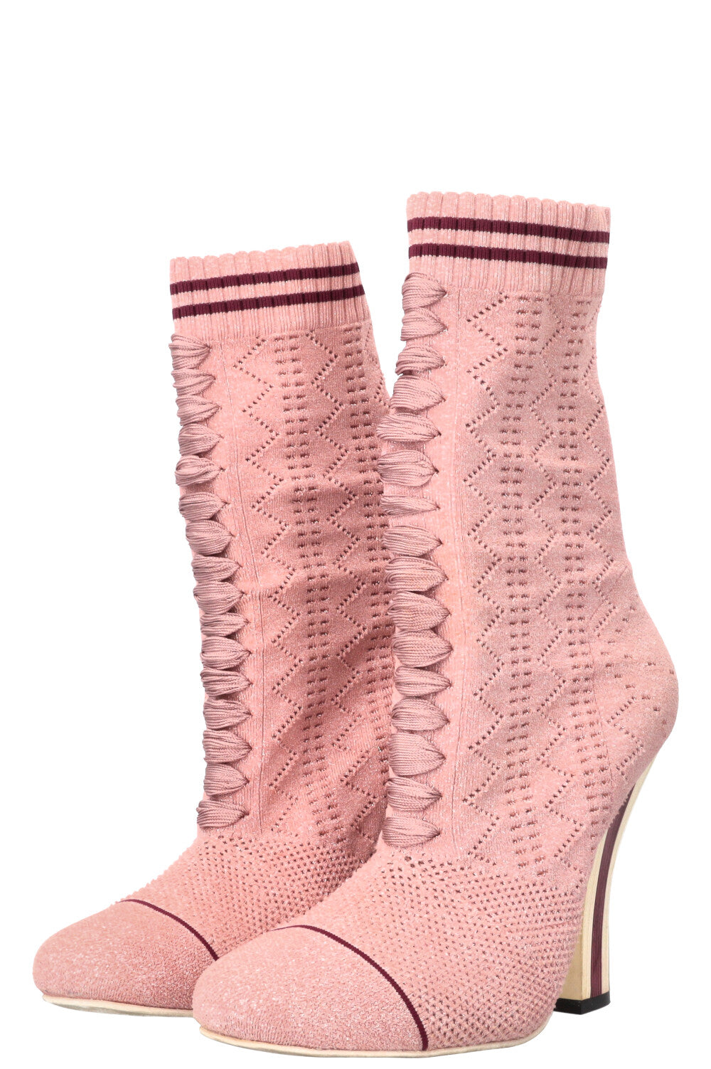 Womens Boots Pink Fendi Boots Cloth Boots Fendi Pink Moon Boots