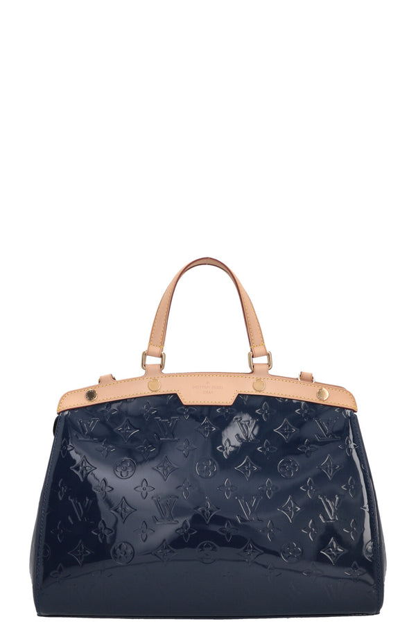 LOUIS VUITTON Brea MM Handbag Vernis Grand Bleu