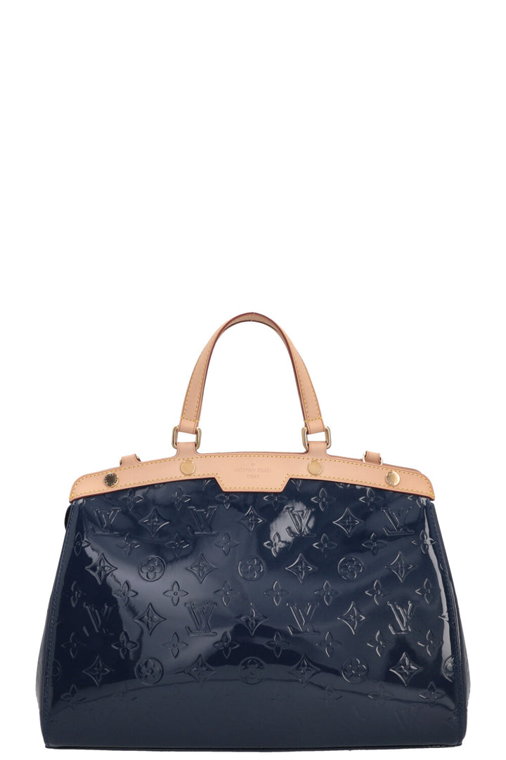 LOUIS VUITTON Brea MM Sac à Main Vernis Grand Bleu