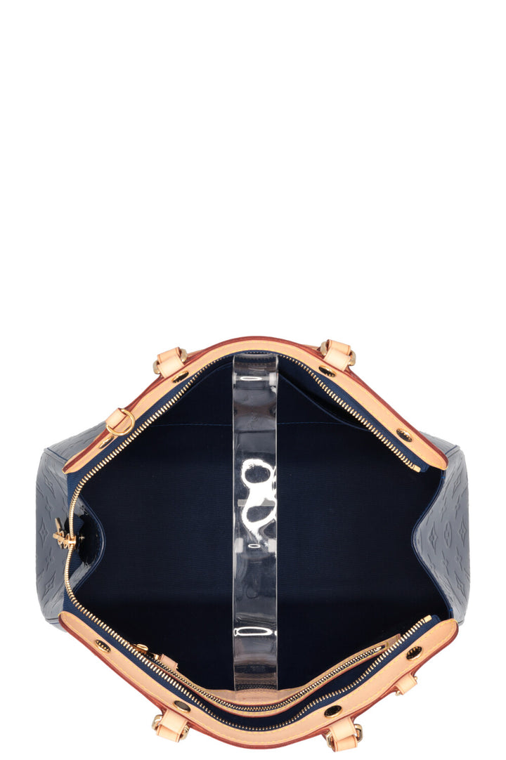 LOUIS VUITTON Brea MM Sac à Main Vernis Grand Bleu