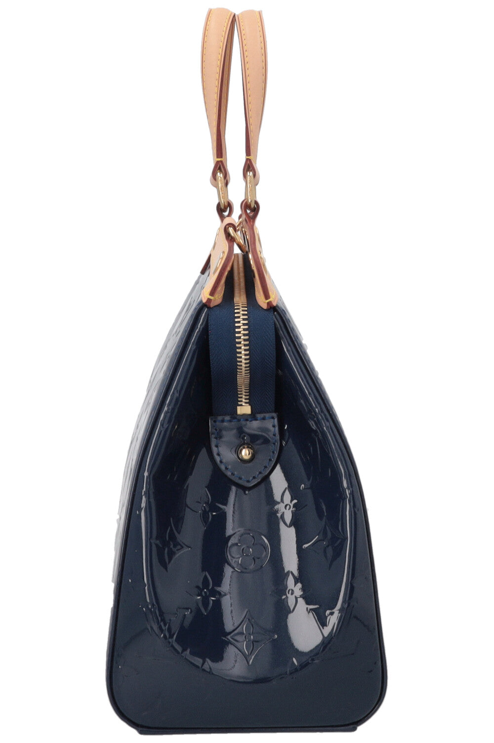 LOUIS VUITTON Brea MM Sac à Main Vernis Grand Bleu
