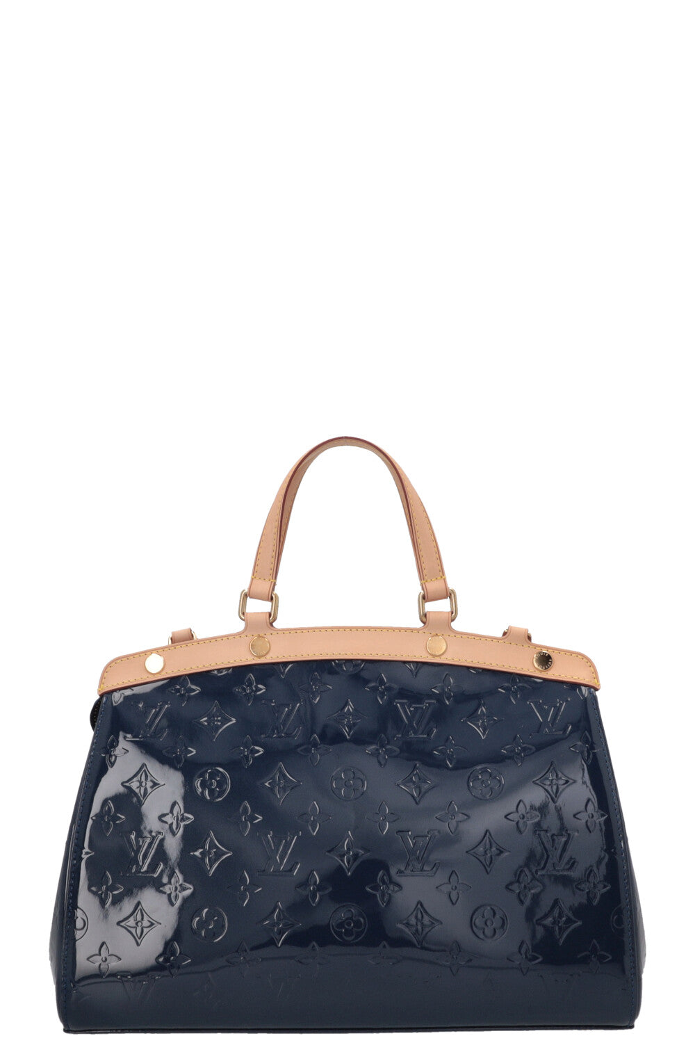 LOUIS VUITTON Brea MM Sac à Main Vernis Grand Bleu