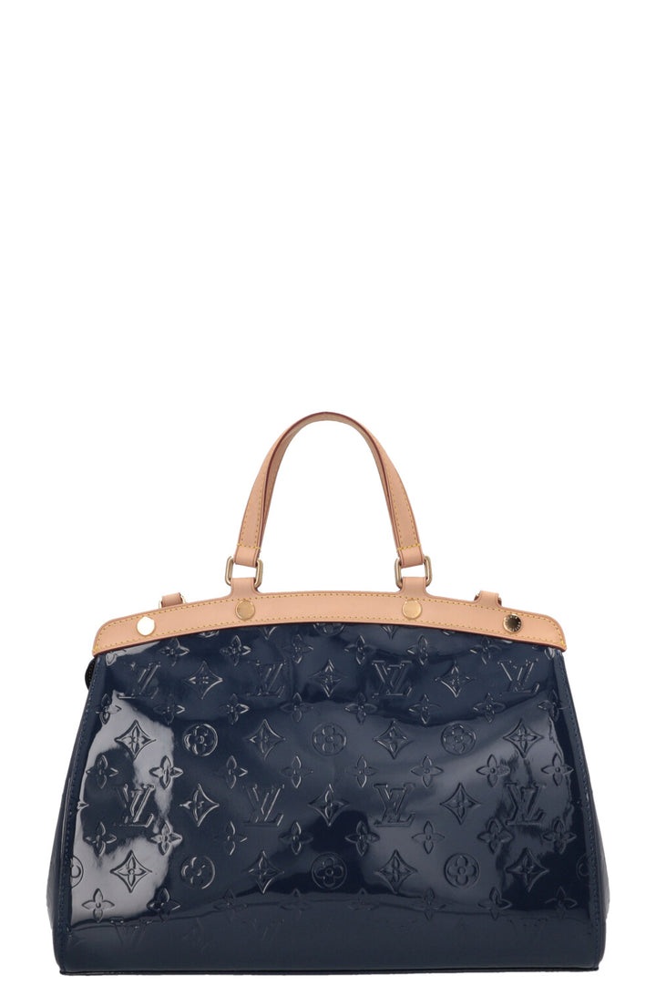 LOUIS VUITTON Brea MM Sac à Main Vernis Grand Bleu