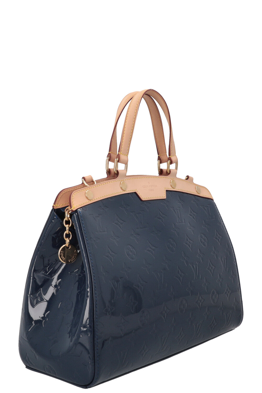 LOUIS VUITTON Brea MM Sac à Main Vernis Grand Bleu