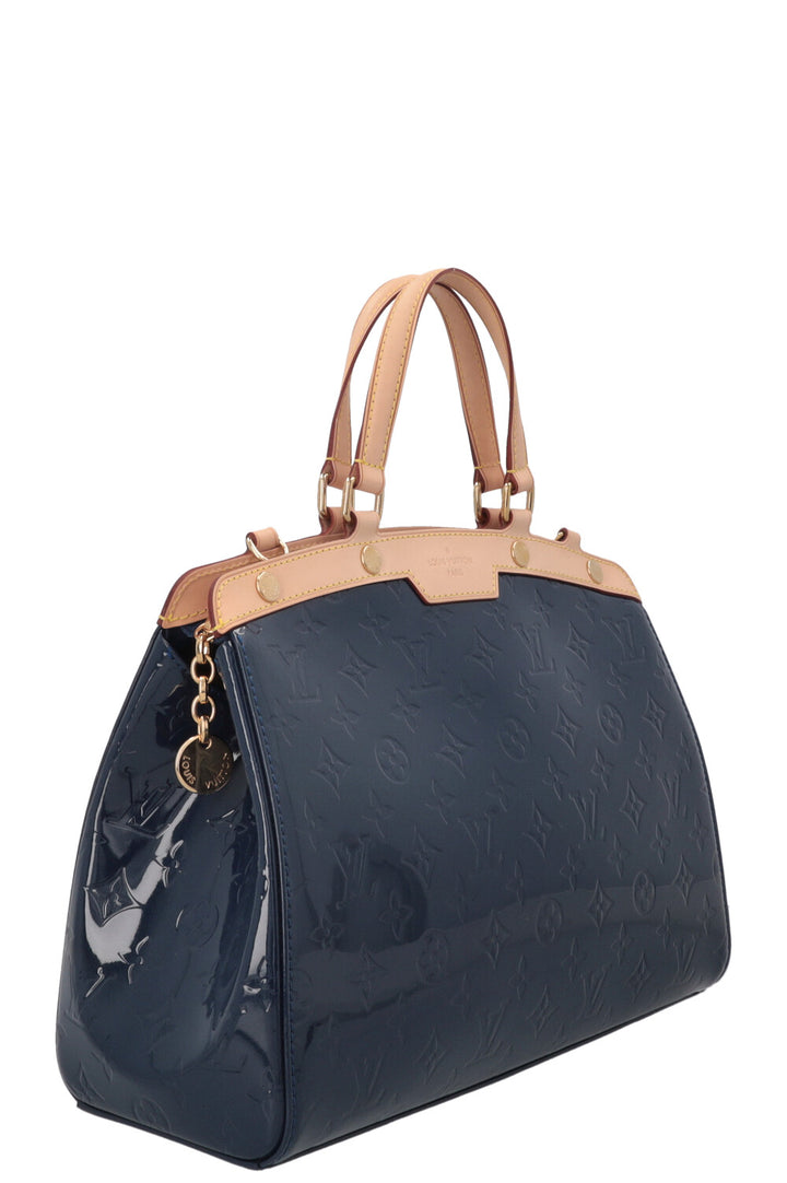 LOUIS VUITTON Brea MM Sac à Main Vernis Grand Bleu