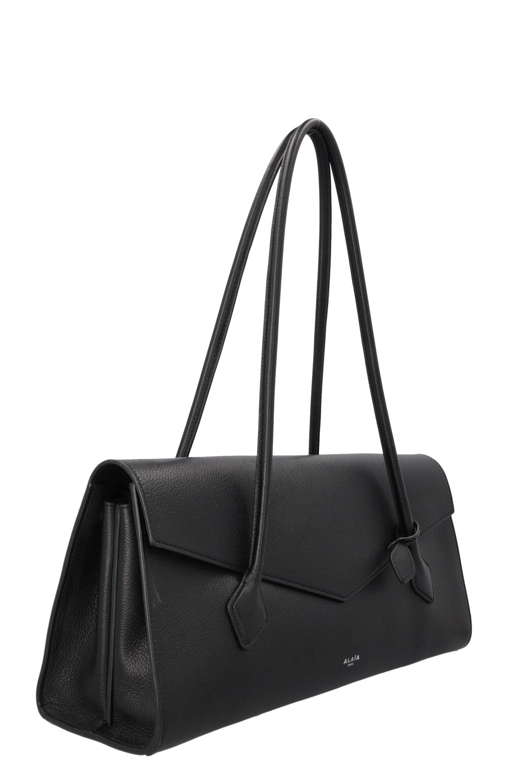 ALAÏA Le Teckel Flap Tote Bag Leather Black
