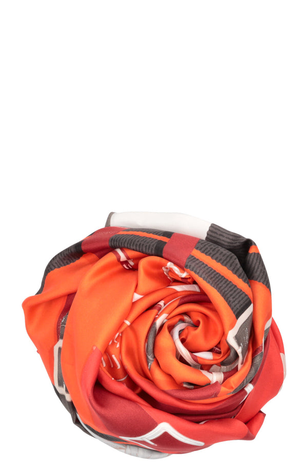 HERMÈS Grand Manège 140 Scarf Silk Red