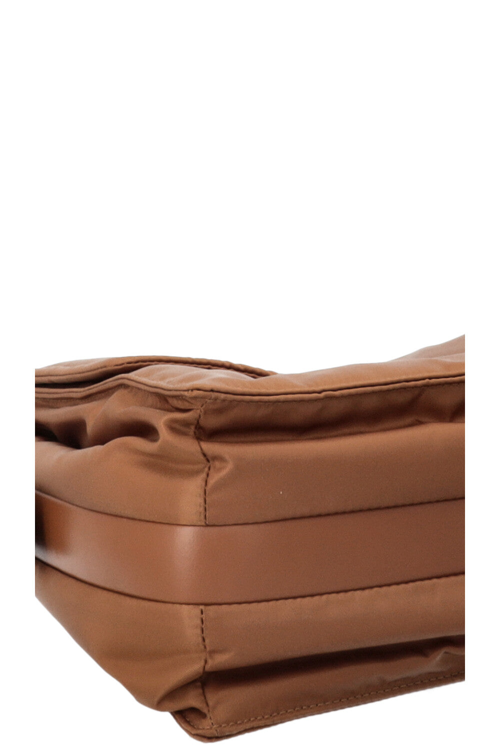 PRADA Traveller Logo Bag Medium Nylon Brandy